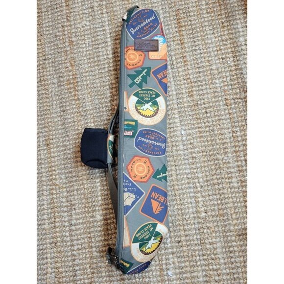 LL Bean Canvas Cooler Sling Bag‎ Leather Trim Camping Hiking Fishing - Picture 1 of 8